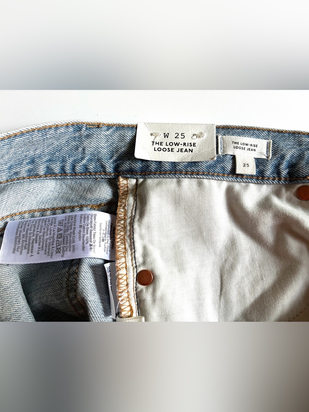 Madewell Womens The Low-Rise Loose Jean.light wash.25.NWT. - Picture 12 of 14